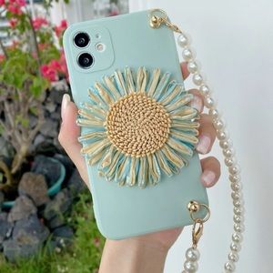 iPhone 13 pro max flower case with strap